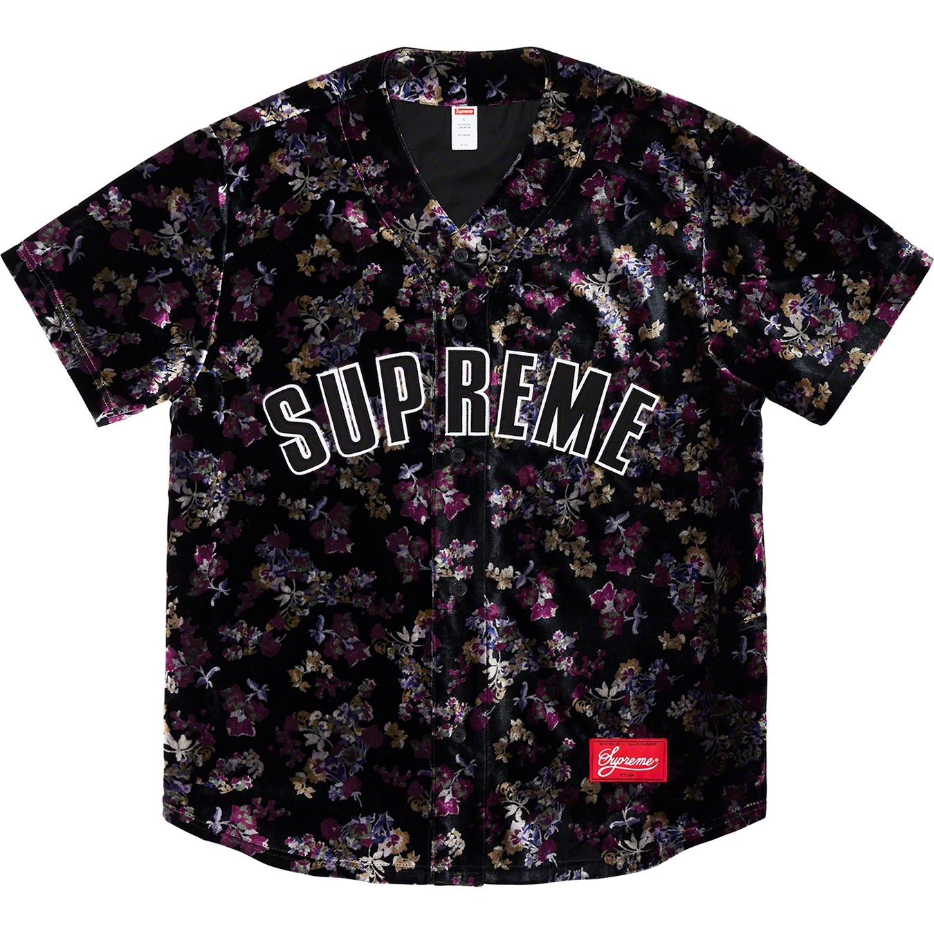 Floral Velour Baseball Jersey view 2